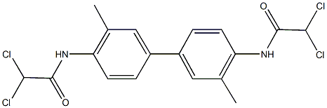 2,2-dichloro-N-{4'-[(dichloroacetyl)amino]-3,3'-dimethyl[1,1'-biphenyl]-4-yl}acetamide Struktur