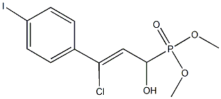 dimethyl 3-chloro-1-hydroxy-3-(4-iodophenyl)-2-propenylphosphonate Struktur