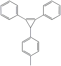 1-(2,3-diphenyl-2-cyclopropen-1-yl)-4-methylbenzene Struktur