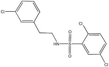 2,5-dichloro-N-[2-(3-chlorophenyl)ethyl]benzenesulfonamide Struktur