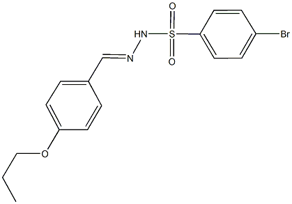 4-bromo-N'-(4-propoxybenzylidene)benzenesulfonohydrazide Struktur