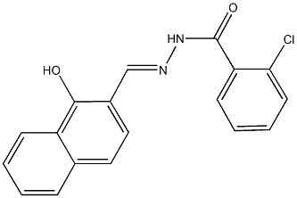 2-chloro-N'-[(1-hydroxy-2-naphthyl)methylene]benzohydrazide Struktur