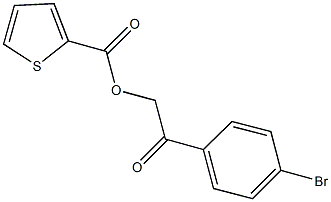 2-(4-bromophenyl)-2-oxoethyl 2-thiophenecarboxylate Struktur