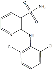 2-(2,6-dichloroanilino)-3-pyridinesulfonamide Struktur