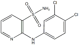 2-(3,4-dichloroanilino)-3-pyridinesulfonamide Struktur