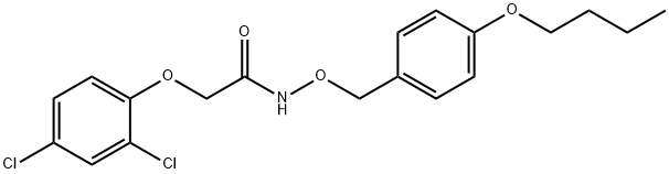 N-[(4-butoxybenzyl)oxy]-2-(2,4-dichlorophenoxy)acetamide Struktur