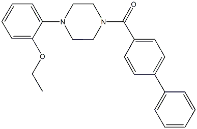 2-[4-([1,1'-biphenyl]-4-ylcarbonyl)-1-piperazinyl]phenyl ethyl ether Struktur