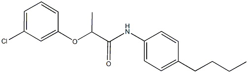 N-(4-butylphenyl)-2-(3-chlorophenoxy)propanamide Struktur