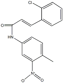 3-(2-chlorophenyl)-N-{3-nitro-4-methylphenyl}acrylamide Struktur