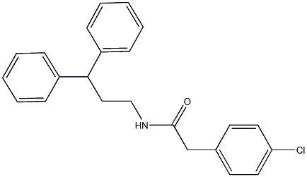 2-(4-chlorophenyl)-N-(3,3-diphenylpropyl)acetamide Struktur