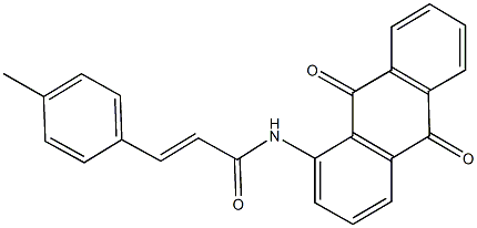 N-(9,10-dioxo-9,10-dihydro-1-anthracenyl)-3-(4-methylphenyl)acrylamide Struktur