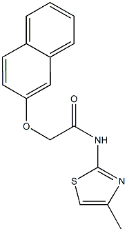 N-(4-methyl-1,3-thiazol-2-yl)-2-(2-naphthyloxy)acetamide Struktur