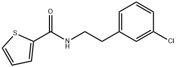 N-[2-(3-chlorophenyl)ethyl]-2-thiophenecarboxamide Struktur