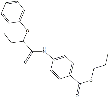 propyl4-[(2-phenoxybutanoyl)amino]benzoate Struktur