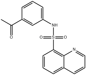 N-(3-acetylphenyl)-8-quinolinesulfonamide Struktur