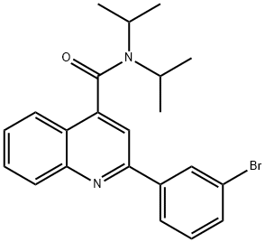 2-(3-bromophenyl)-N,N-diisopropyl-4-quinolinecarboxamide Struktur