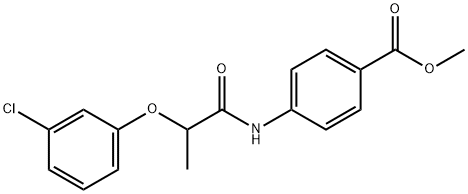 methyl 4-{[2-(3-chlorophenoxy)propanoyl]amino}benzoate Struktur