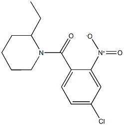 1-{4-chloro-2-nitrobenzoyl}-2-ethylpiperidine Struktur