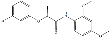 2-(3-chlorophenoxy)-N-(2,4-dimethoxyphenyl)propanamide Struktur