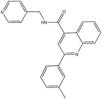 2-(3-methylphenyl)-N-(4-pyridinylmethyl)-4-quinolinecarboxamide Struktur