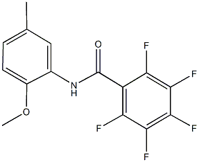 2,3,4,5,6-pentafluoro-N-(2-methoxy-5-methylphenyl)benzamide Struktur