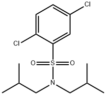 2,5-dichloro-N,N-diisobutylbenzenesulfonamide Struktur