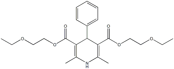 bis(2-ethoxyethyl) 2,6-dimethyl-4-phenyl-1,4-dihydro-3,5-pyridinedicarboxylate Struktur