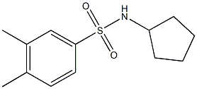 N-cyclopentyl-3,4-dimethylbenzenesulfonamide Struktur