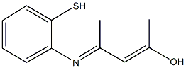 4-[(2-sulfanylphenyl)imino]-2-penten-2-ol Struktur