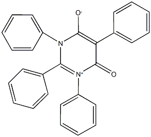 6-oxo-1,2,3,5-tetraphenyl-3,6-dihydropyrimidin-1-ium-4-olate Struktur