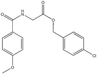 4-chlorobenzyl[(4-methoxybenzoyl)amino]acetate Struktur