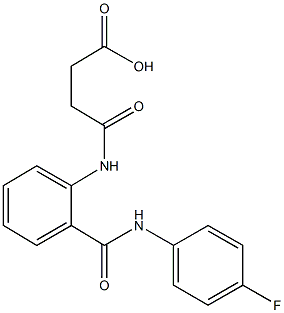 4-{2-[(4-fluoroanilino)carbonyl]anilino}-4-oxobutanoic acid Struktur