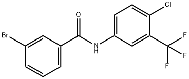 3-bromo-N-[4-chloro-3-(trifluoromethyl)phenyl]benzamide Struktur