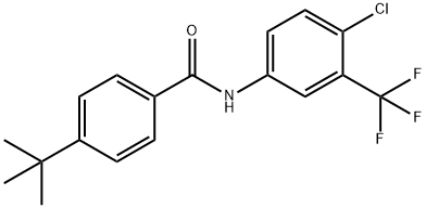 4-tert-butyl-N-[4-chloro-3-(trifluoromethyl)phenyl]benzamide Struktur