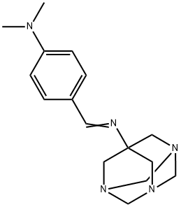 N-[4-(dimethylamino)benzylidene]-N-(1,3,5-triazatricyclo[3.3.1.1~3,7~]dec-7-yl)amine Struktur