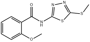 2-methoxy-N-[5-(methylsulfanyl)-1,3,4-thiadiazol-2-yl]benzamide Struktur