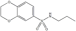 N-propyl-2,3-dihydro-1,4-benzodioxine-6-sulfonamide Struktur