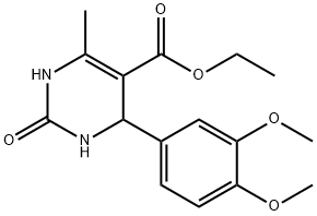 ethyl 4-(3,4-dimethoxyphenyl)-2-hydroxy-6-methyl-1,4-dihydro-5-pyrimidinecarboxylate Struktur