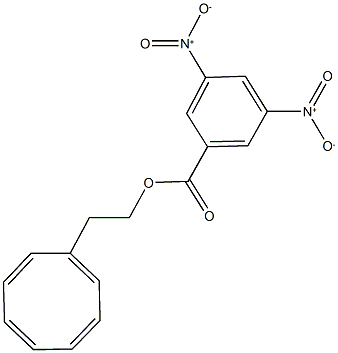 2-(1,3,5,7-cyclooctatetraenyl)ethyl 3,5-bisnitrobenzoate Struktur