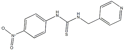 N-{4-nitrophenyl}-N'-(4-pyridinylmethyl)thiourea Struktur