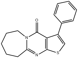 3-phenyl-7,8,9,10-tetrahydrothieno[2',3':4,5]pyrimido[1,2-a]azepin-4(6H)-one Struktur