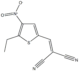 2-({5-ethyl-4-nitro-2-thienyl}methylene)malononitrile Struktur