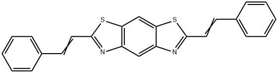 2,6-bis(2-phenylvinyl)[1,3]thiazolo[4,5-f][1,3]benzothiazole Struktur