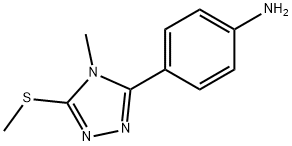 4-[4-methyl-5-(methylsulfanyl)-4H-1,2,4-triazol-3-yl]phenylamine Struktur