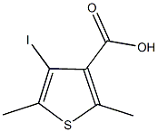 4-iodo-2,5-dimethylthiophene-3-carboxylic acid Struktur