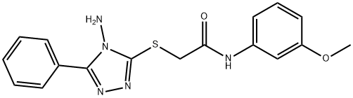 2-[(4-amino-5-phenyl-4H-1,2,4-triazol-3-yl)sulfanyl]-N-(3-methoxyphenyl)acetamide Struktur