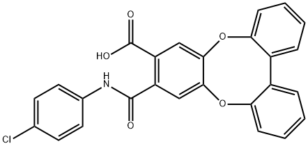 8-[(4-chloroanilino)carbonyl]tribenzo[b,e,g][1,4]dioxocine-7-carboxylic acid Struktur