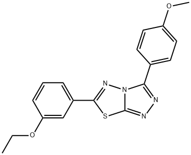 6-(3-ethoxyphenyl)-3-(4-methoxyphenyl)[1,2,4]triazolo[3,4-b][1,3,4]thiadiazole Struktur