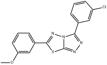 3-[3-(3-chlorophenyl)[1,2,4]triazolo[3,4-b][1,3,4]thiadiazol-6-yl]phenyl methyl ether Struktur