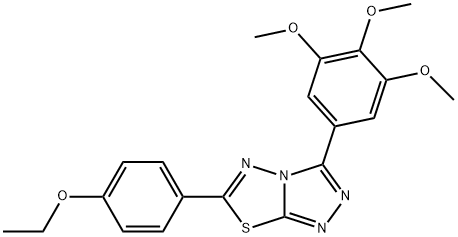 6-(4-ethoxyphenyl)-3-(3,4,5-trimethoxyphenyl)[1,2,4]triazolo[3,4-b][1,3,4]thiadiazole Struktur